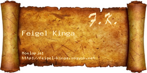 Feigel Kinga névjegykártya